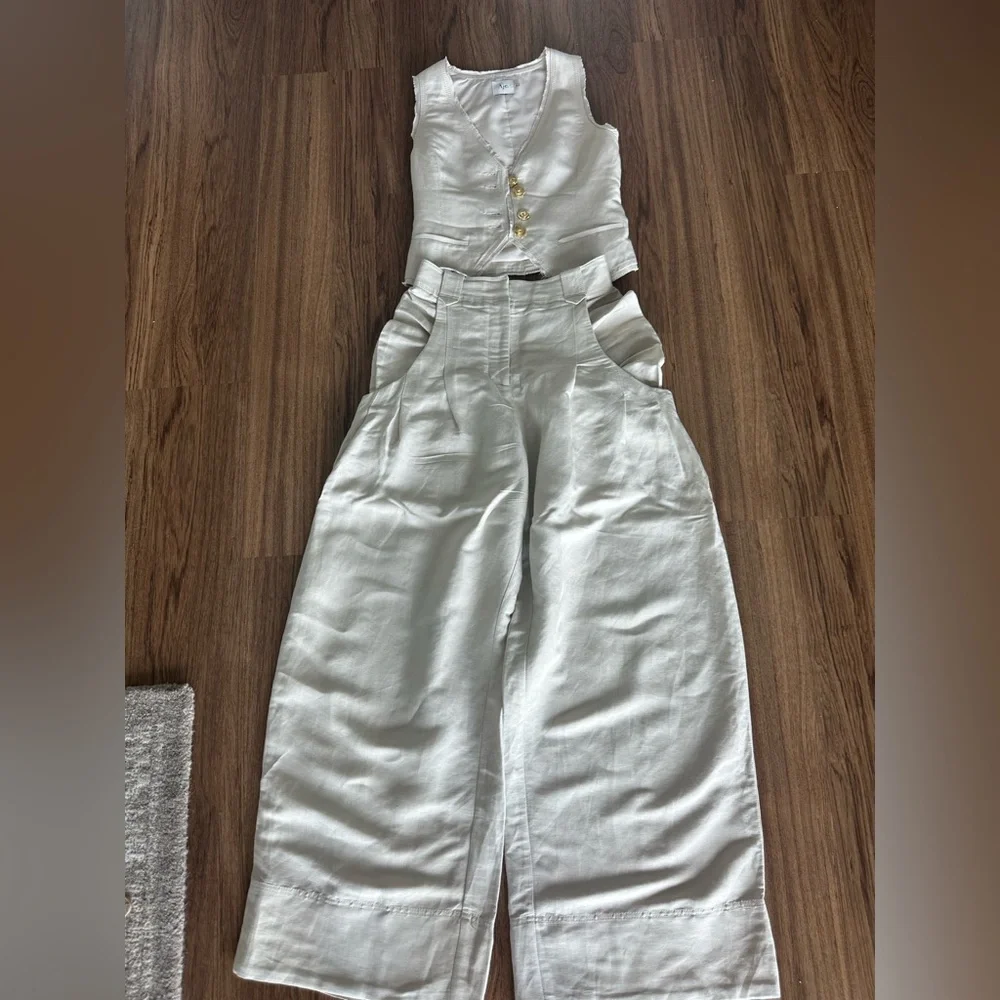 Aje Cream Wide Leg Jumpsuit - Picture 4 of 4